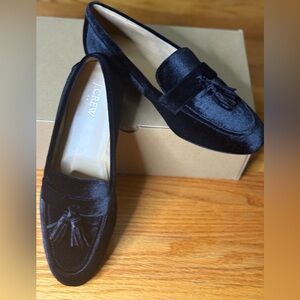 J.Crew Black Velvet Tassel Loafers – Classic & Chic